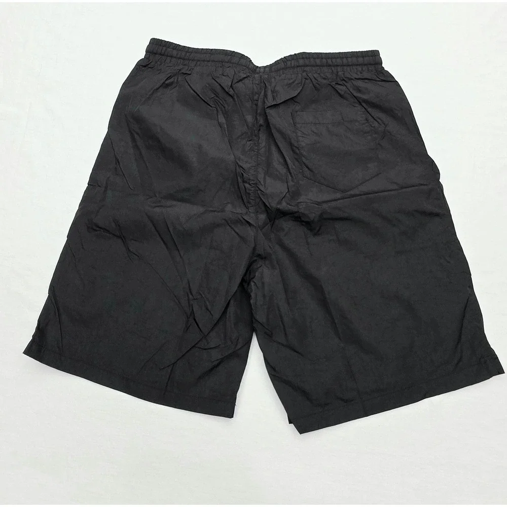 Coofandy Mens Black Athletic Shorts Drawstring Elastic Waist Size L NEW